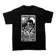 HELP YOUR FRIENDS GET SOBER T-SHIRT (BLACK)