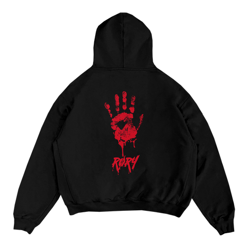 HANDPRINT ZIP HOODIE (BLACK)