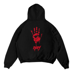 HANDPRINT ZIP HOODIE (BLACK)