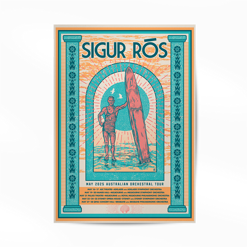 Aus Screen Printed Poster