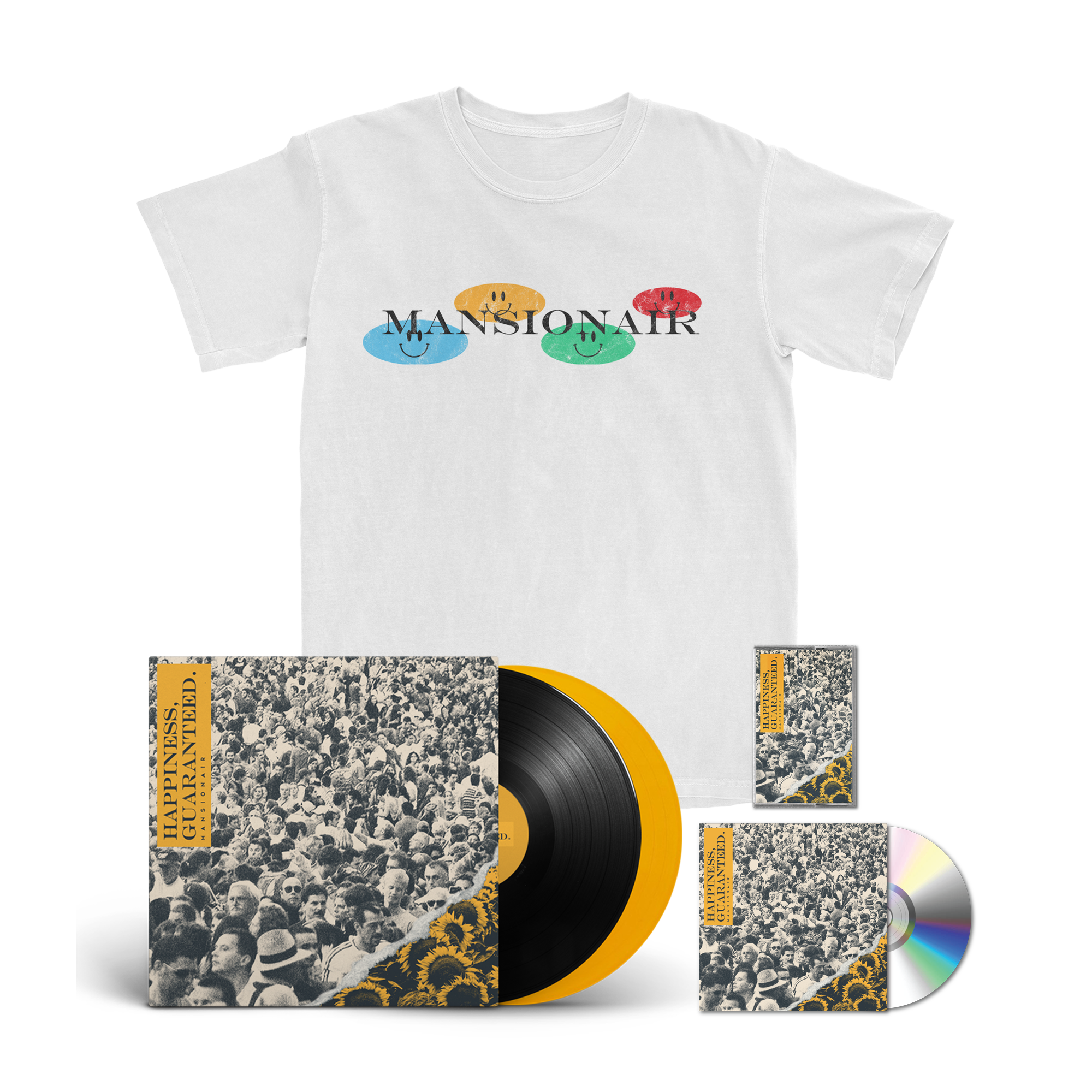 Mansionair | Smiley T-Shirt + Music Bundle