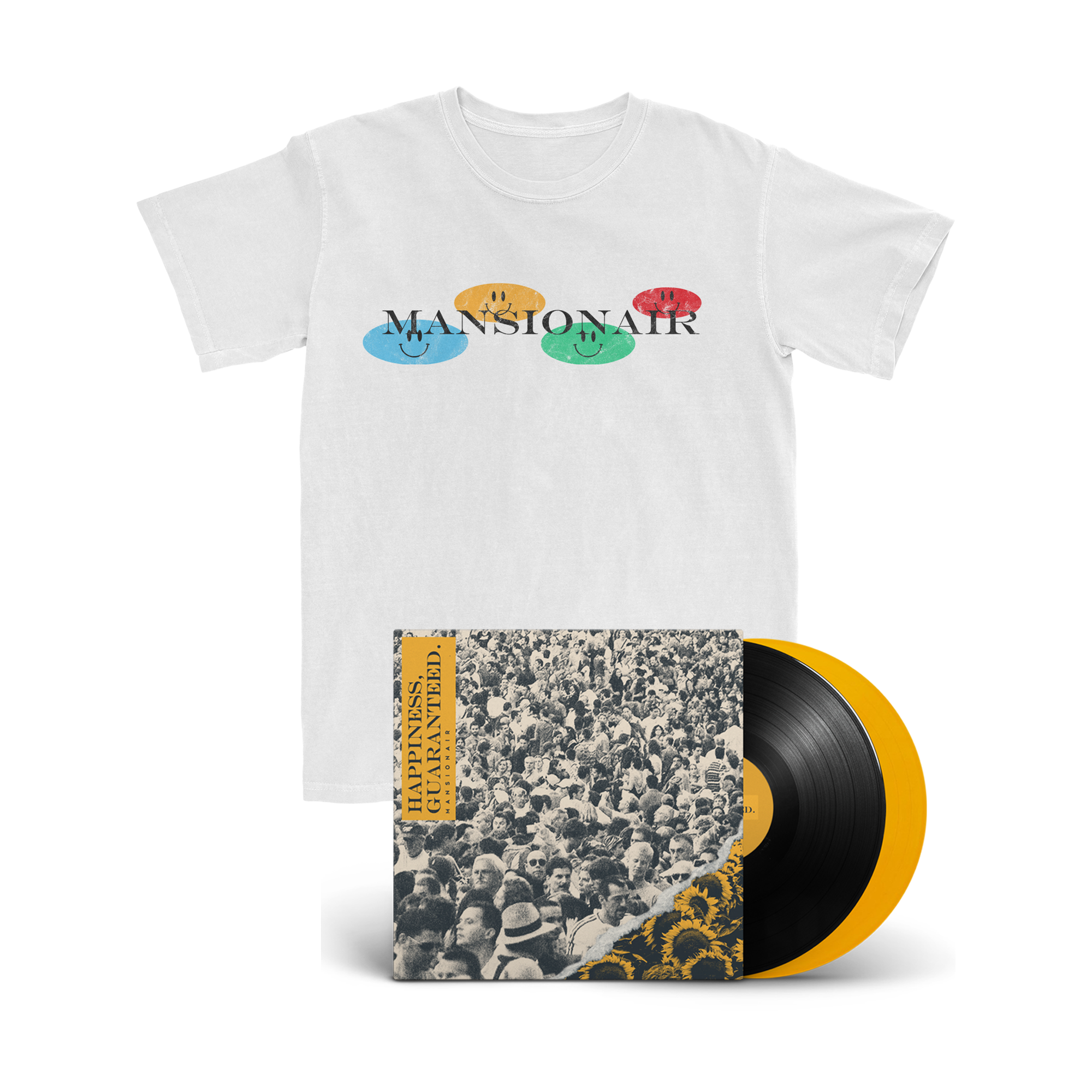 Mansionair | Smiley T-Shirt + Vinyl Bundle
