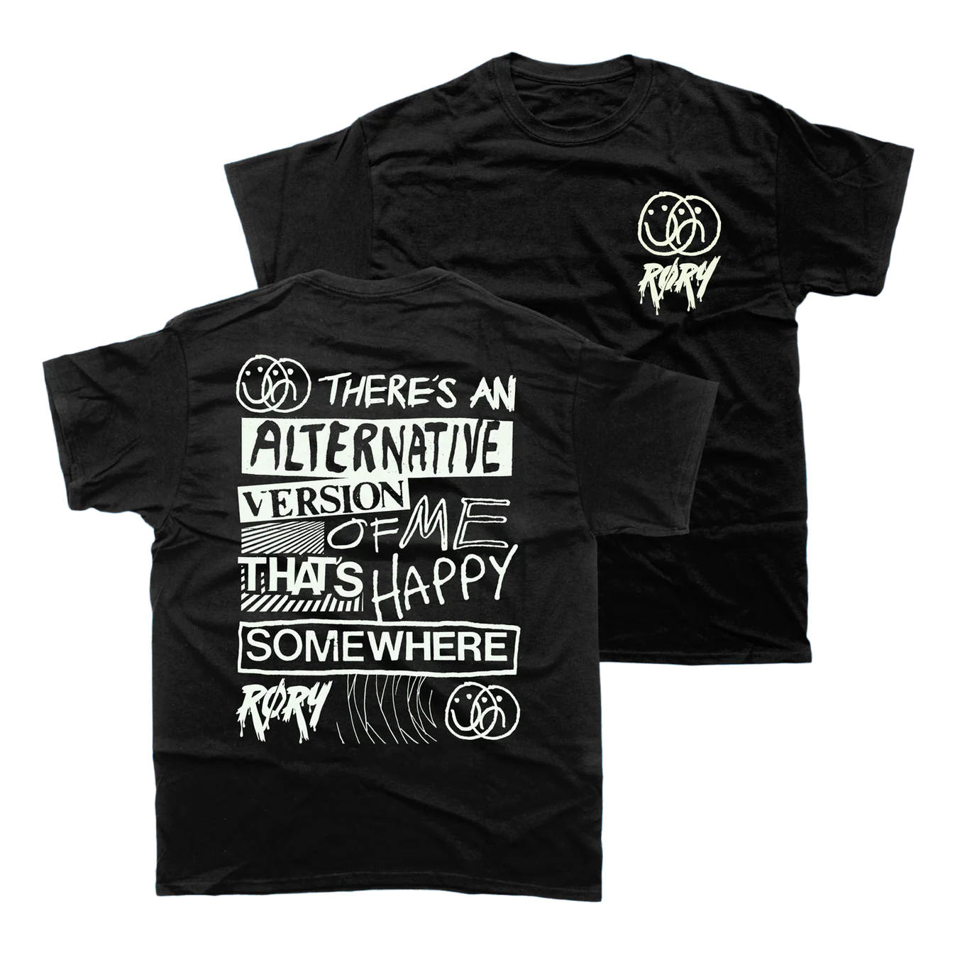 HAPPY SOMEWHERE T-SHIRT (BLACK)