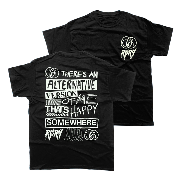 HAPPY SOMEWHERE T-SHIRT (BLACK)