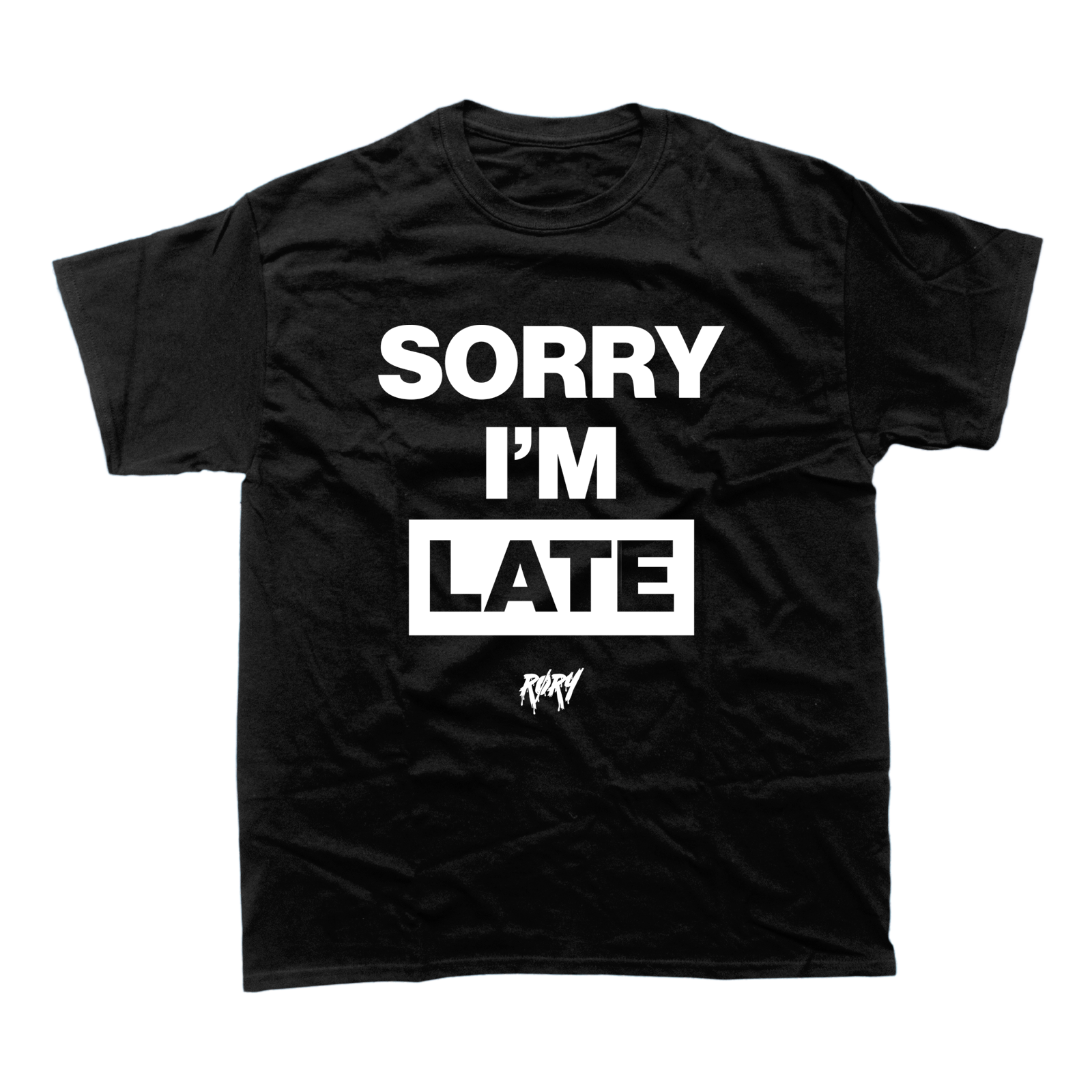 SORRY I'M LATE T-SHIRT (BLACK)