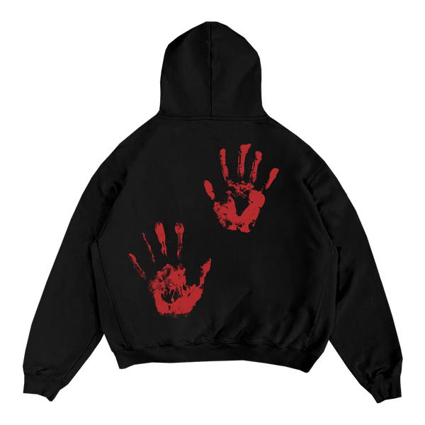 HANDPRINT ZIP HOODIE (BLACK)