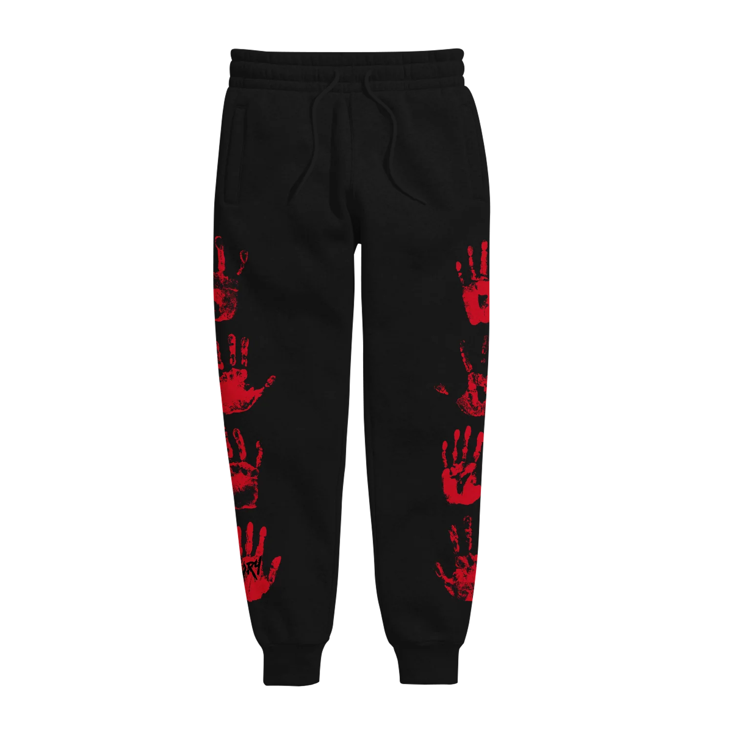 HANDPRINT SWEATPANTS (BLACK)