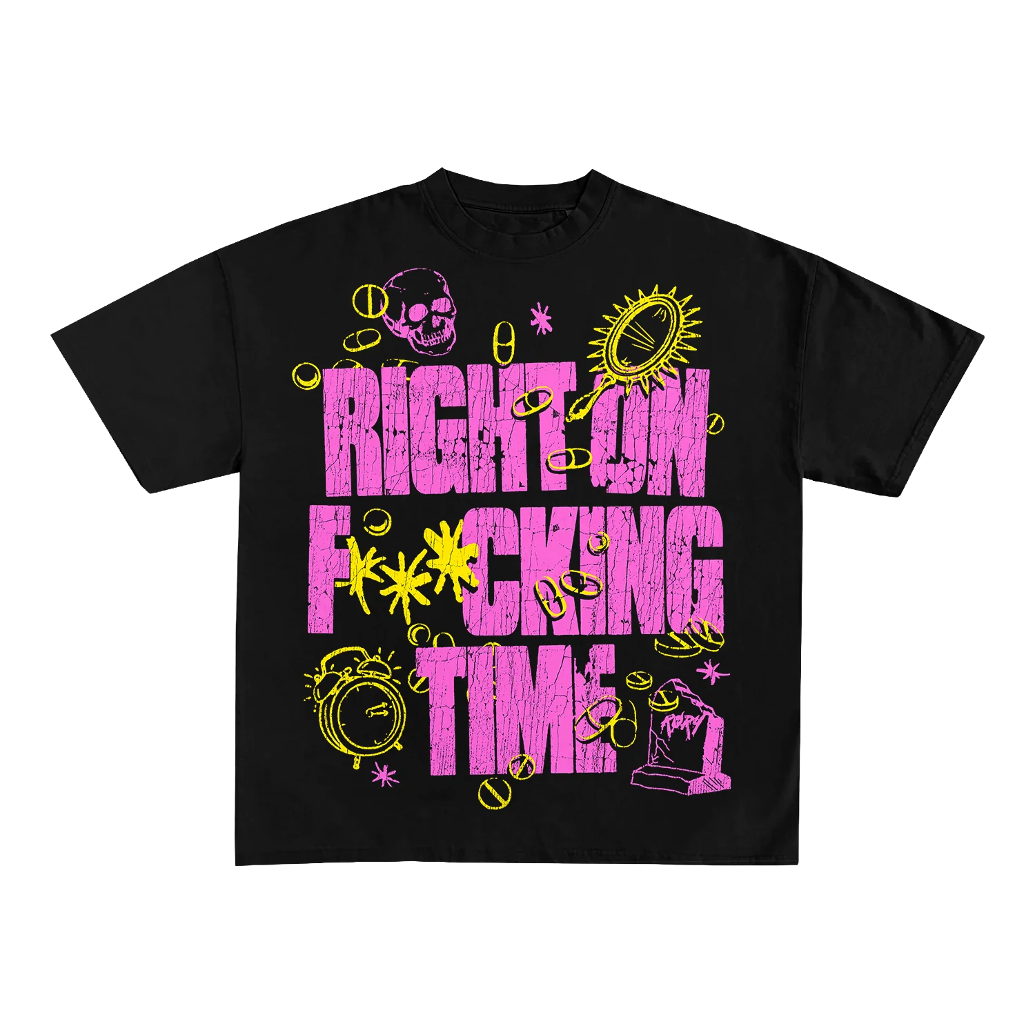 RIGHT ON TIME T-SHIRT (BLACK)