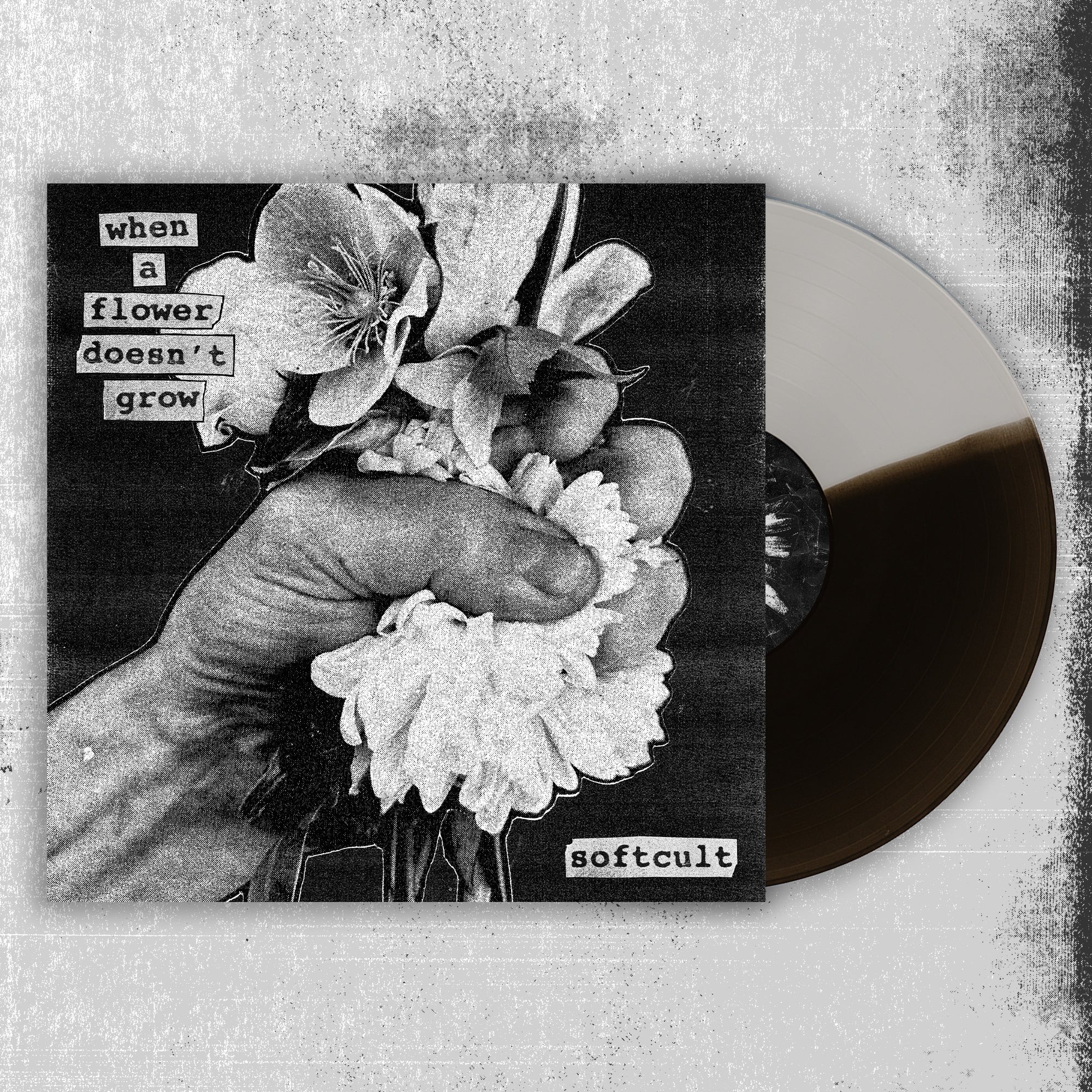 Softcult - When A Flower Doesn't Grow (Black/Grey LP) + Zine (Signed)