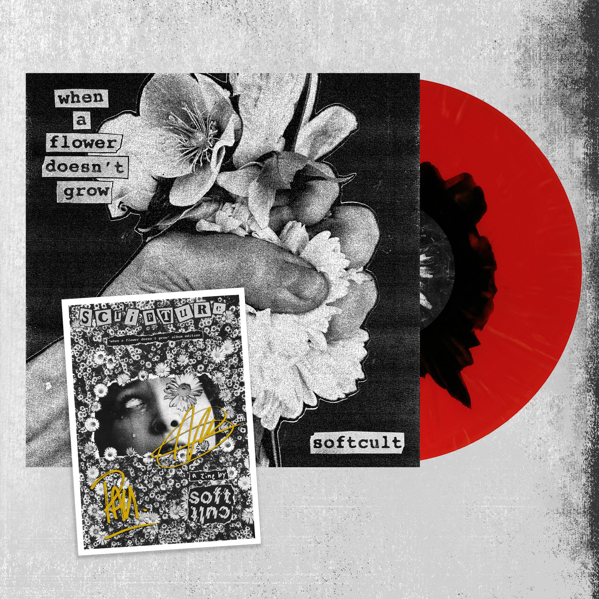 Softcult - When A Flower Doesn't Grow (Black/Red LP) + Zine (Signed)