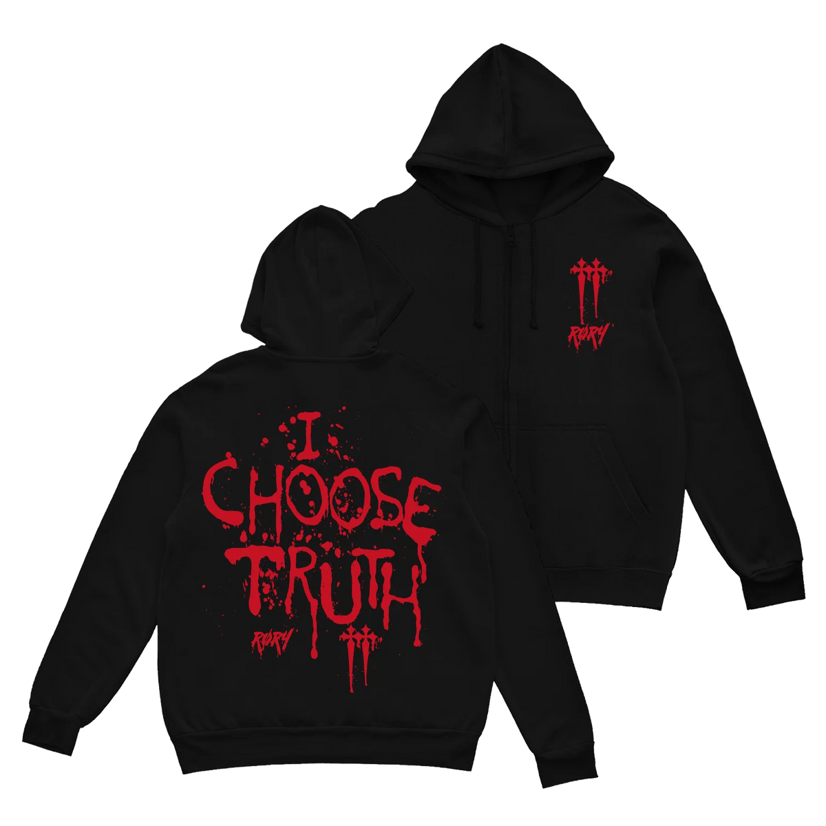 I CHOOSE TRUTH ZIP HOODIE (BLACK) – Merch Fan