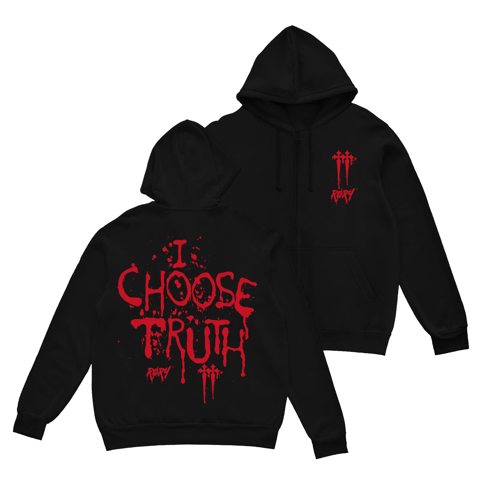 I CHOOSE TRUTH ZIP HOODIE (BLACK)