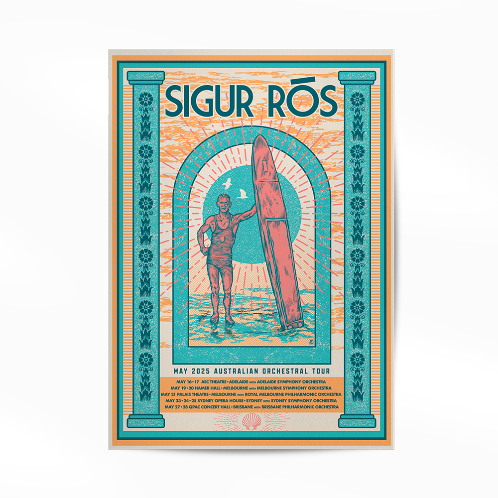 Aus Screen Printed Poster