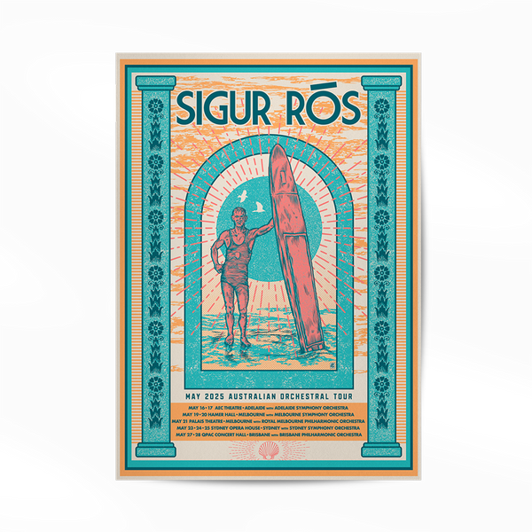 Aus Screen Printed Poster