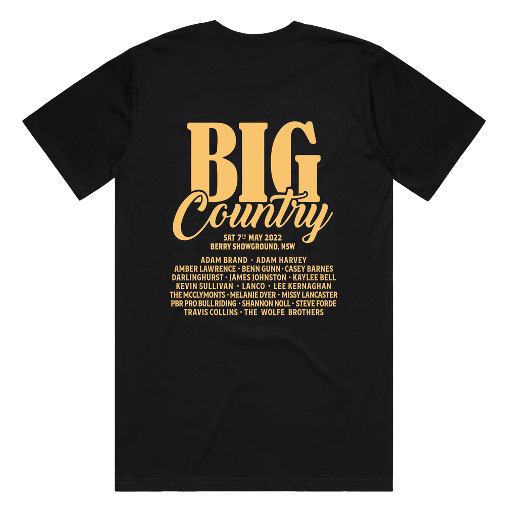 Big Country Festival Black Tee