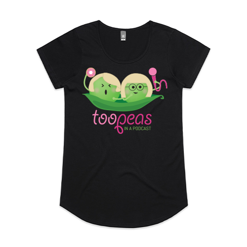 Too Peas Black Logo T-Shirt