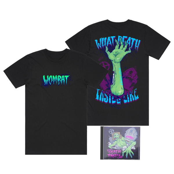 Wombat - What Death Tastes Like CD + T-shirt Bundle