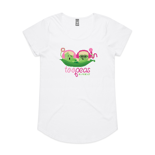 Too Peas White Logo T-Shirt